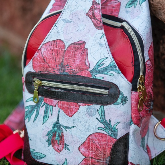 Floral Red Backpack - Picture 5 of 7